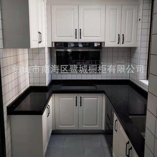 Modern Minimalist Stainless Steel Cabinets, Double Sink Stove Cabinets, Household Kitchen Floor Cabinets, Wall Cabinets, Multi-Layer Drawer Cabinets