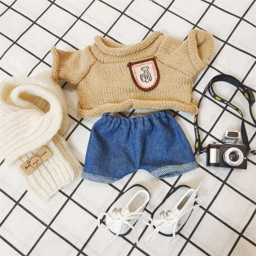 20cm cotton doll clothing accessories collection head dog medium size clothes sweater overalls accessories handmade baby clothes
