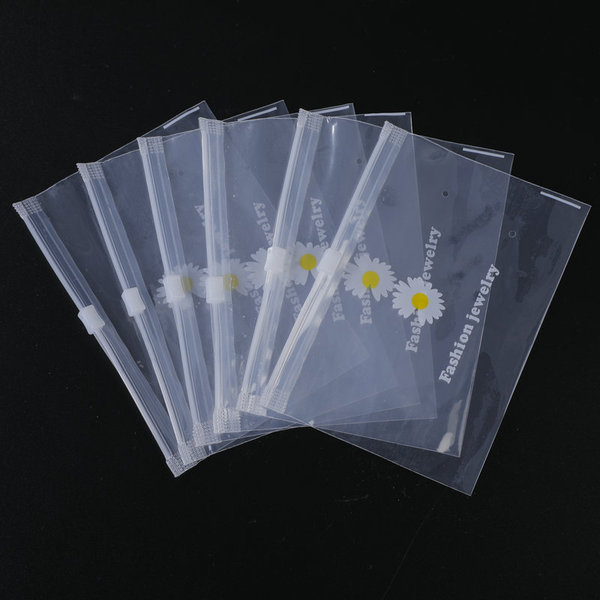 Transparent matte pack with zipper