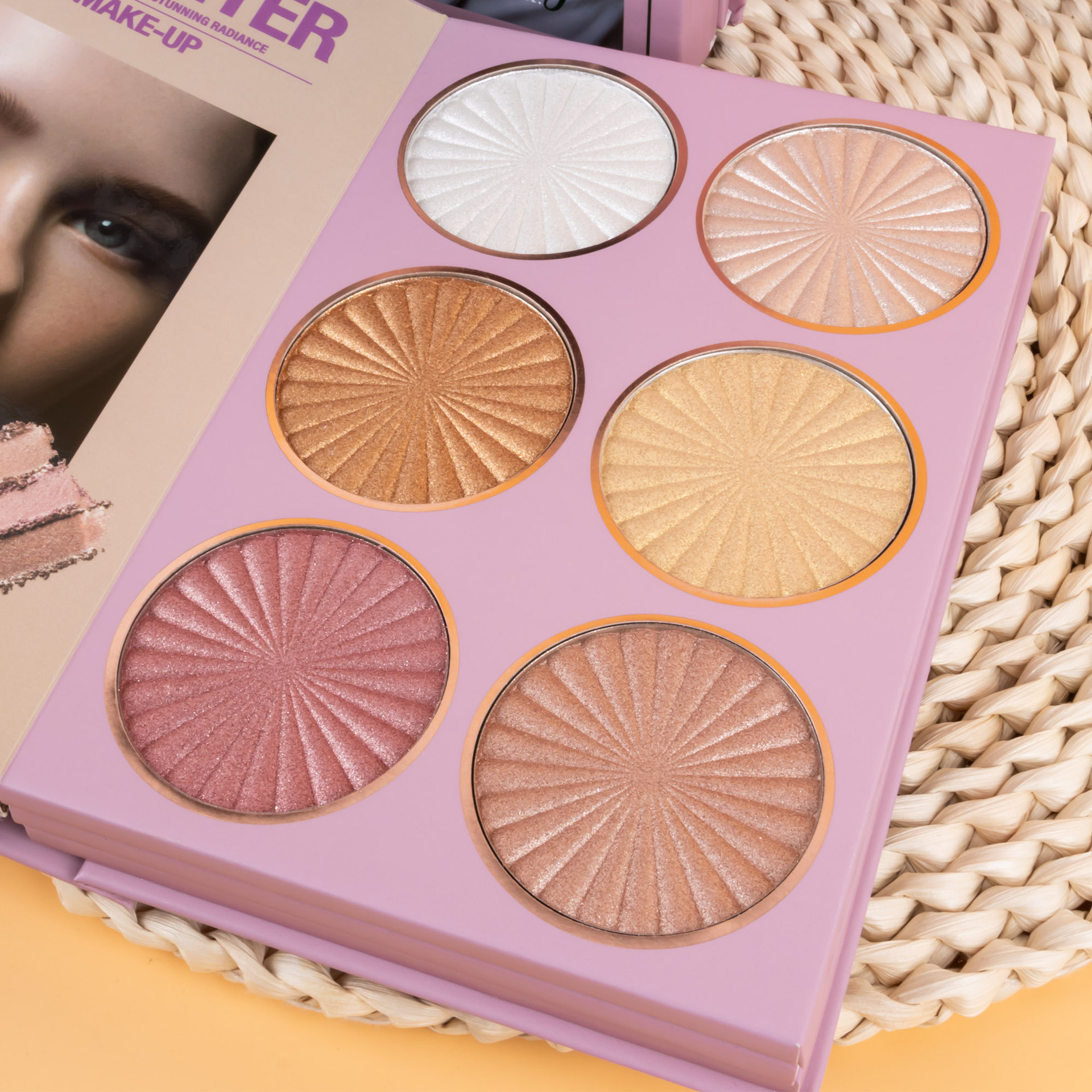 Cross-border bestseller: 67-color makeup palette, five-layer flip book eyeshadow palette, matte pearlescent blush, contour and highlight in one piece undefined