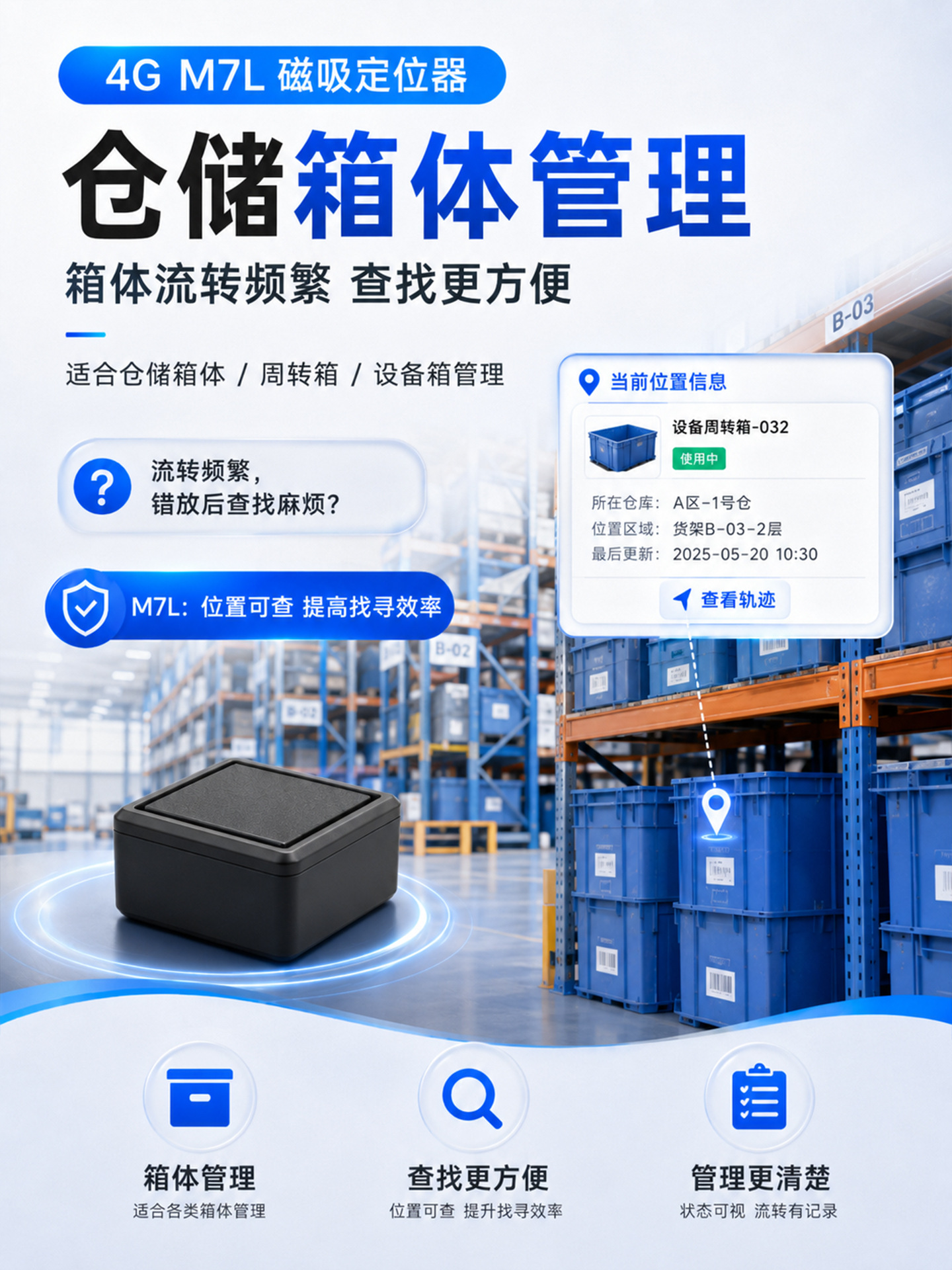 GPS locator 4G ultra-long standby strong magnetic installation-free tracker for car loans wireless Beidou GPS positioning device