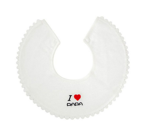INS-style water-resistant cotton baby face cloth, 360° rotatable round baby meal bib with detachable collar