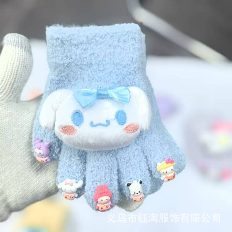 儿童可爱卡通手套冬季保暖防寒防冻男女童卡通宝宝加厚五指手套批|undefined