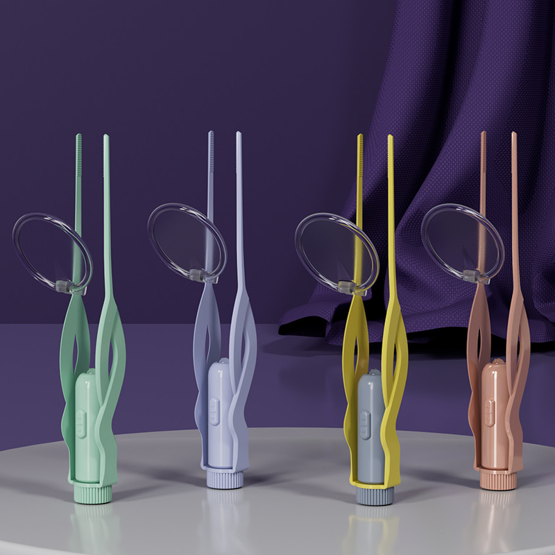 Pinzas de oreja emisoras de luz de acero inoxidable bebé oreja recogiendo artefacto cuchara de oreja emisora de luz traje herramienta de excavación de oreja para niños con luz