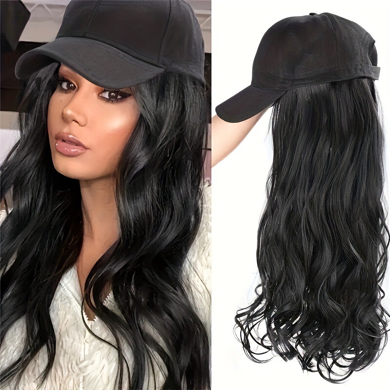 Amazon foreign trade long curly hair hat wig one supply stable in stock now factory wholesale high temperature silk