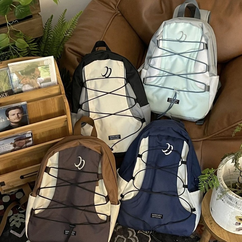 Mirenbuの魅力的な布の色合わせのリュックサックの登山スポーツの小包のアウトドア旅行のリュックサックは学生のカバンに行きます。|undefined