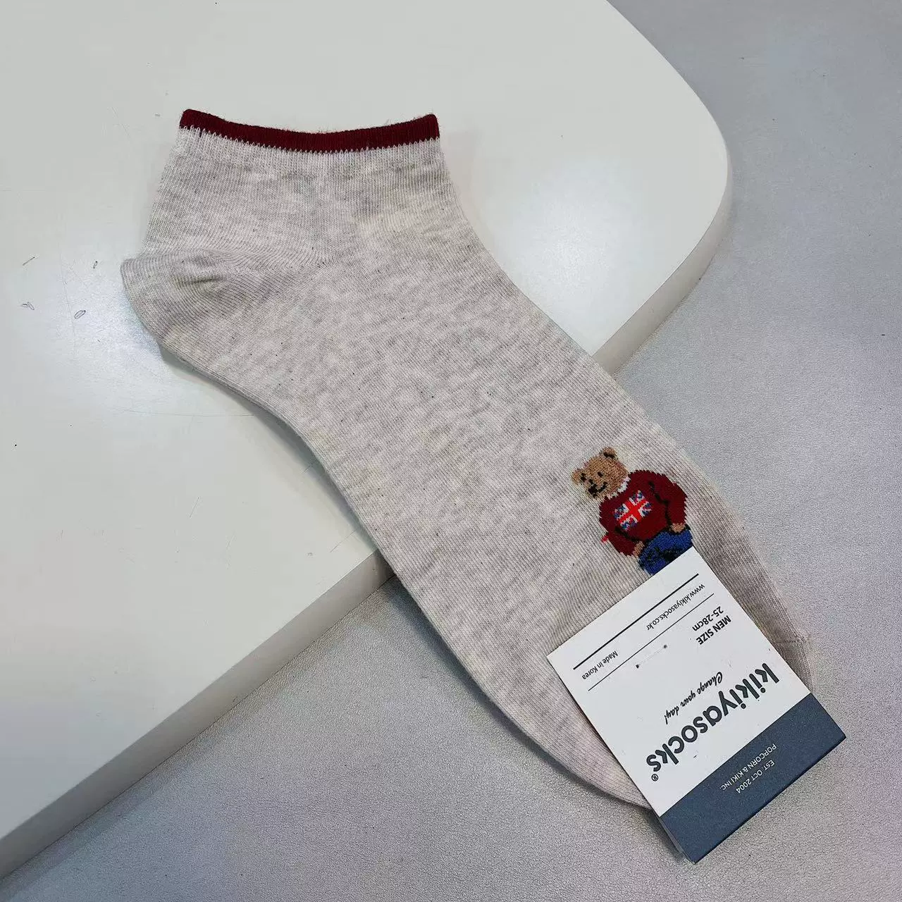 Корейские носки kikiyasocks весна и лето медведи простые джентльменские носки низкий топ мужские носки хлопковые