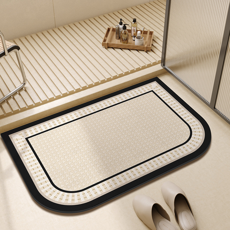 Nordic Minimalist Diatomite Bath Mat Non-slip Quick Drying Rug_voghion.com
