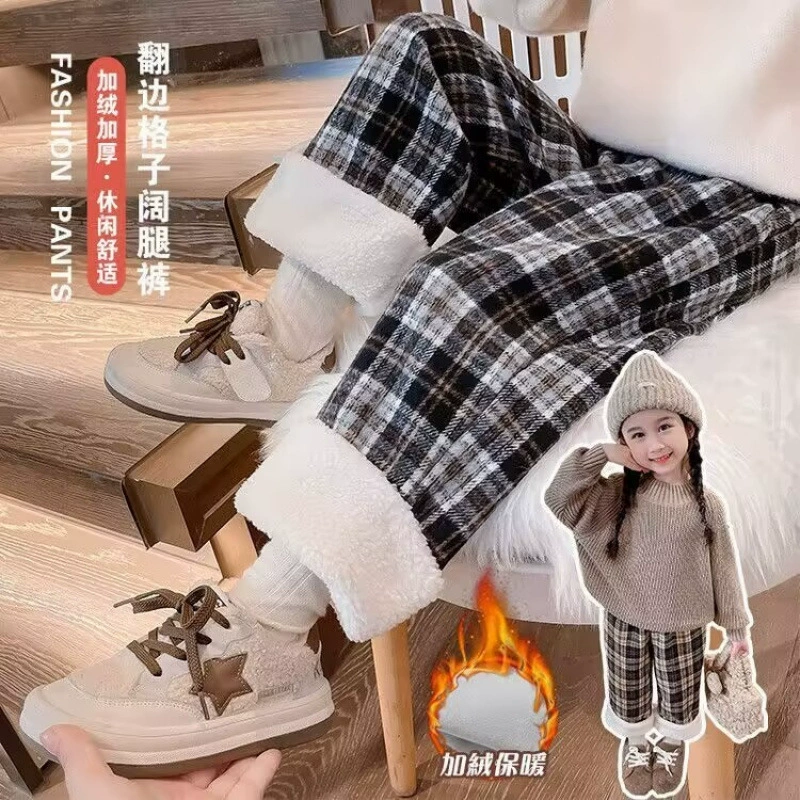 Зимние модные тёплые брюки, западный стиль, корейский стиль