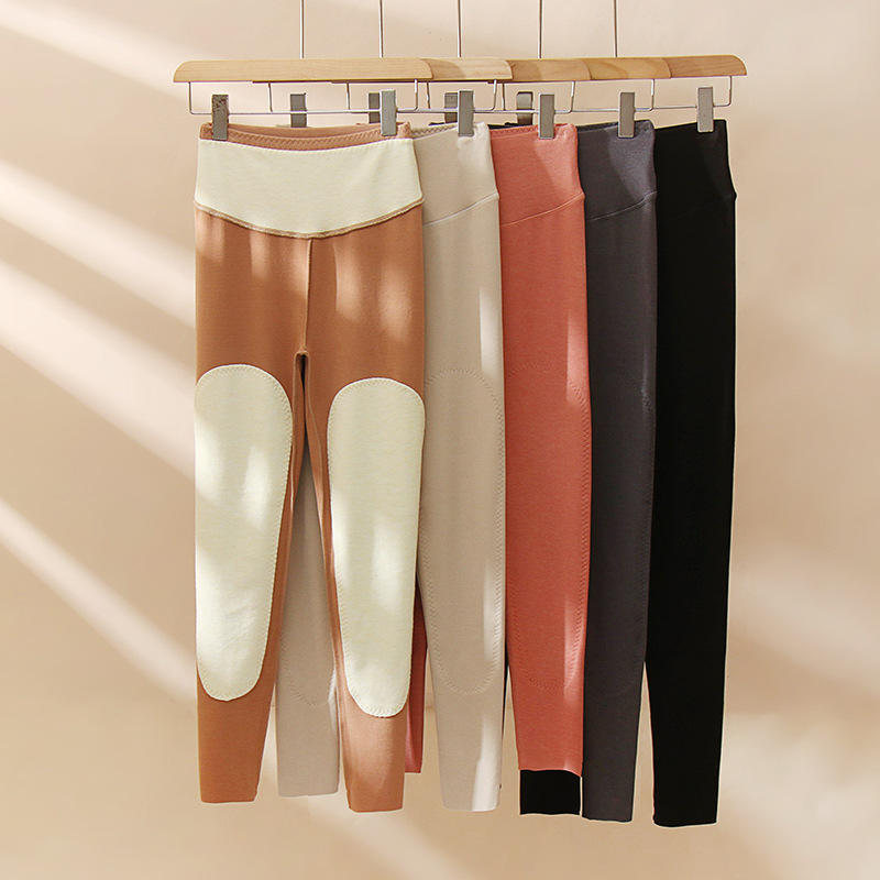 Autumn And Winter Velvet Thickened Thermal Pants For Women,German Velvet Heating Inner Wear To Prevent Cold And Warm Plus High Waist Knee Protection Leggings