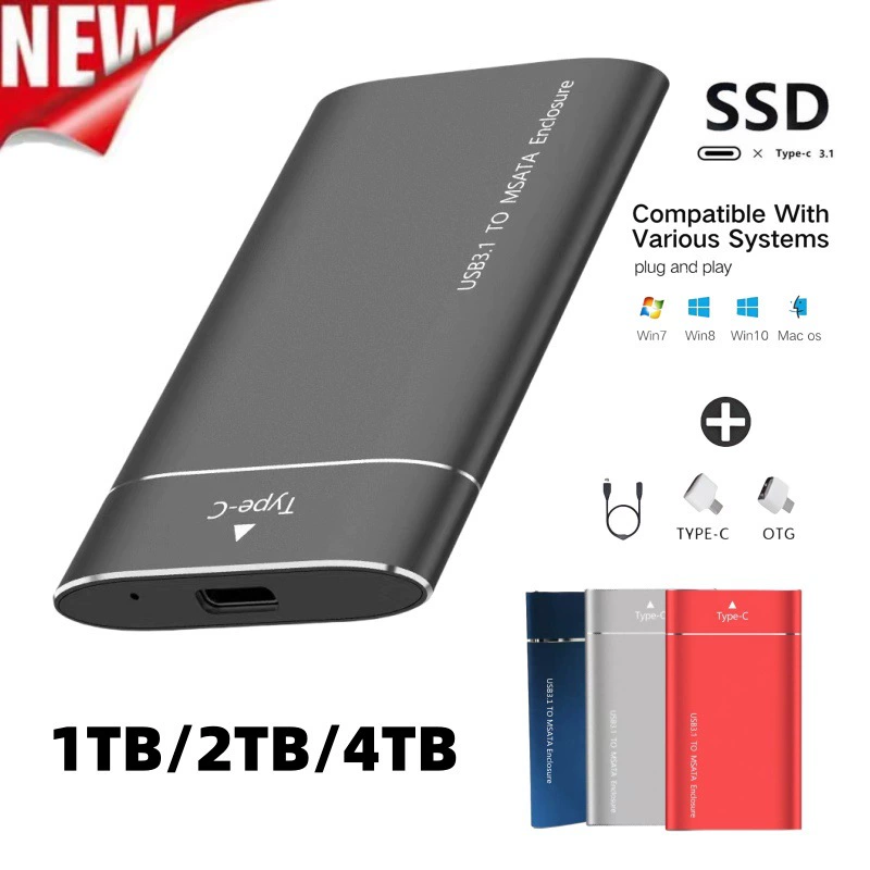 Кросс-граничный портативный SSD внешний мобильный твердотельный накопитель расширение обновление 1TB/128T стабильная передача твердотельный накопитель