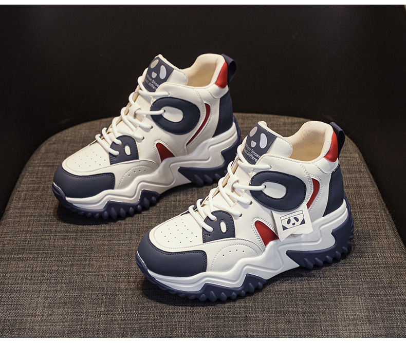 Giày sneaker nữ đế dày tăng chiều cao phong cách dad shoe mùa thu 2026 — M2503 Màu nâu, M2503 màu đen, M2503 màu xanh lam chi tiết 14
