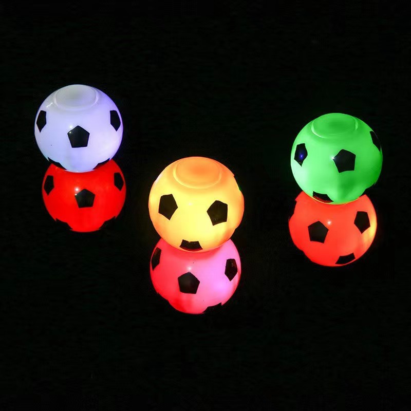 Led Light-emitting Small Football Fingertip Spinning Gyro Decompression Toy display picture 4