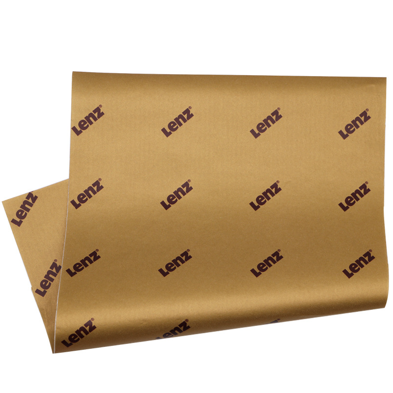 Impresión personalizada papel de copia de oro y plata versión completa oro multicolor patrón de logotipo papel de regalo papel de embalaje de vino tinto