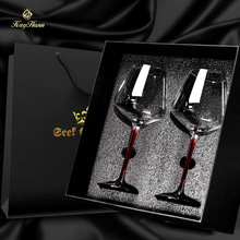 红领结水晶红酒杯一对礼盒装家用欧式陀螺醒酒器葡萄酒杯礼物