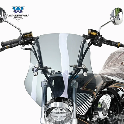special for smashing resistance, Motorcycle front windshield - dark-gray-thickness-5mm-tempered-glue-height-40cm