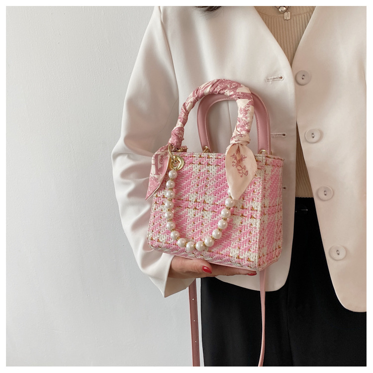 Neue modische Perlenkette-Handtasche für Damen, modisch und vielseitig, Cross-Shoulder-Daifei-Tasche_voghion.com