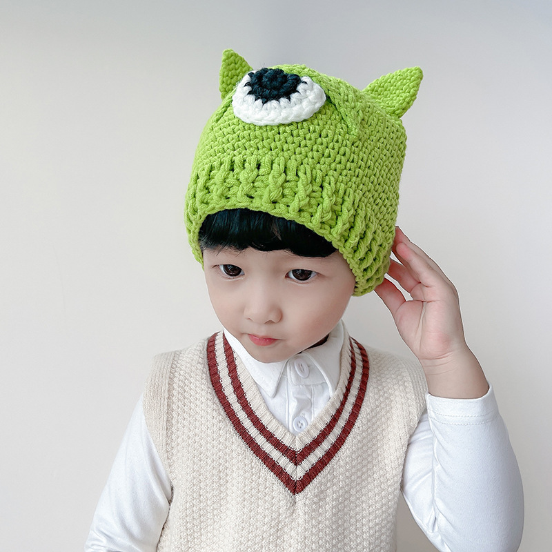 Children Unisex Cute Cartoon Braid Wool Cap display picture 2