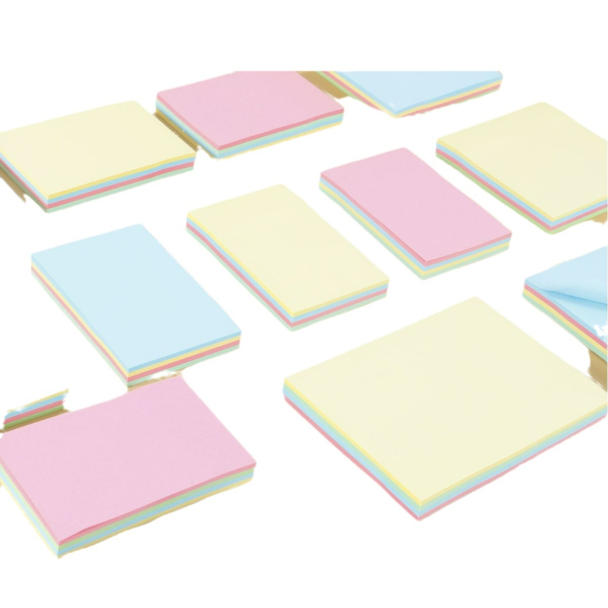 Post-it - notes de color estudiantes creativos rasgar pegatinas de índice de papel de escritorio suministros de papelería simple notebook al por mayor