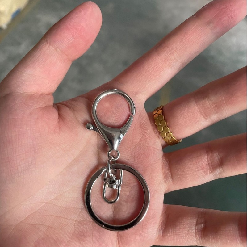 金属メッキのロブスターの鍵は腰の間の掛け物を掛けます。|undefined