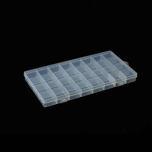 小32格（两片可拆）格塑料收纳盒首饰药品分装盒透明耐摔零件盒