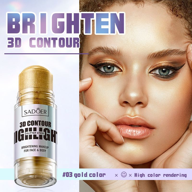 Full English Bright Color 3D Highlight Stick SADOER Outline Face Repair Makeup Highlight Stick Cross-border Foreign Trade Wholesale Full English Bright Color 3D Highlight Stick SADOER Outline Face Repair Makeup Highlight Stick Cross-border Foreign Trade Wholesale