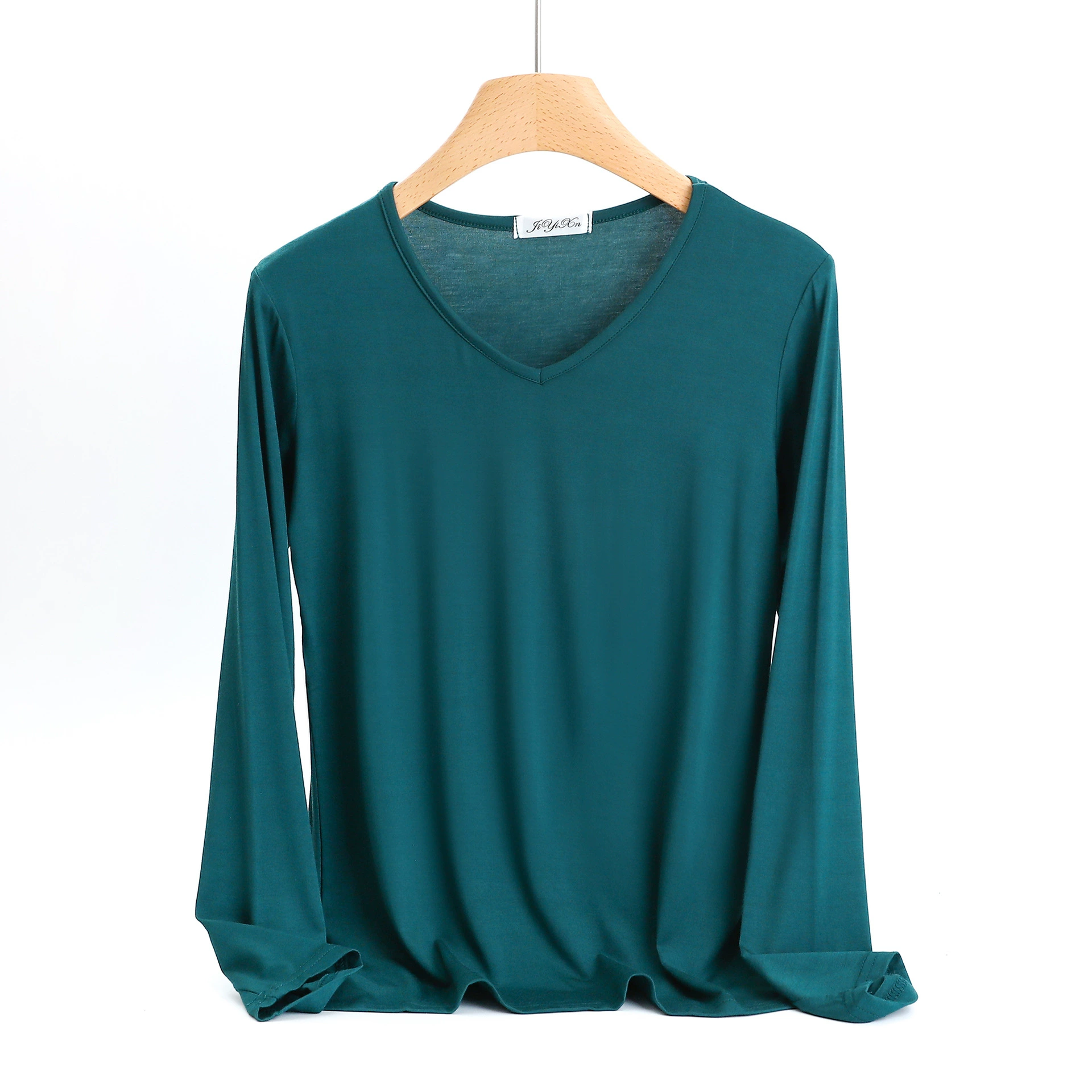 锦怡绚 Knitted base long-sleeve, slim fit, V-neckline