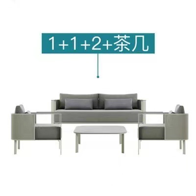 Muebles para patio, al aire libre, impermeables, resistentes al sol, para terraza de jardín, comunidad, asientos de acero inoxidable, sofá, estilo nórdico minimalista.