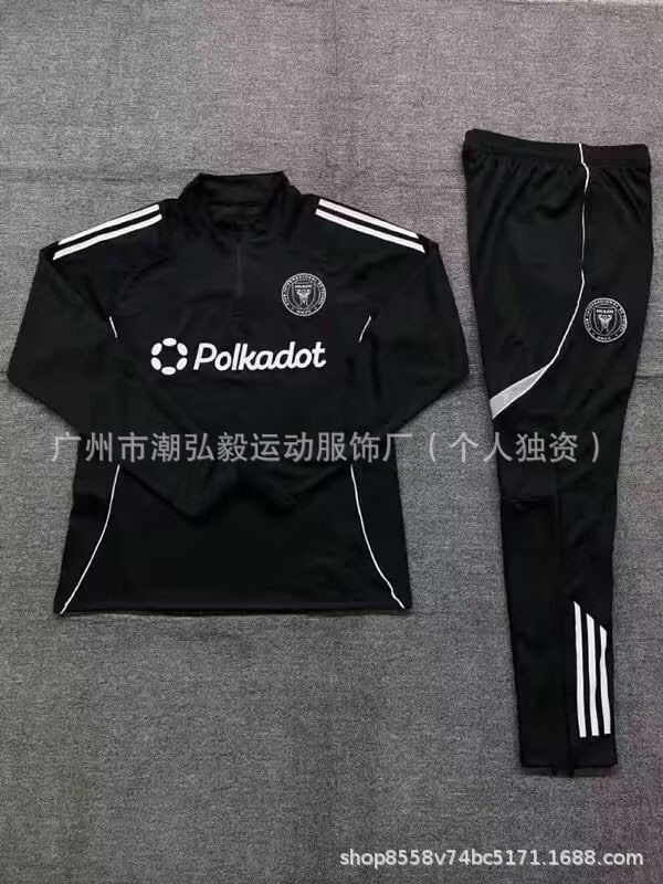 卸売サッカー長袖ハーフプルトレーニングスーツレアルマドリードバルセロナインテルミラノパリマイアミリバプールトレーニングスーツ|undefined