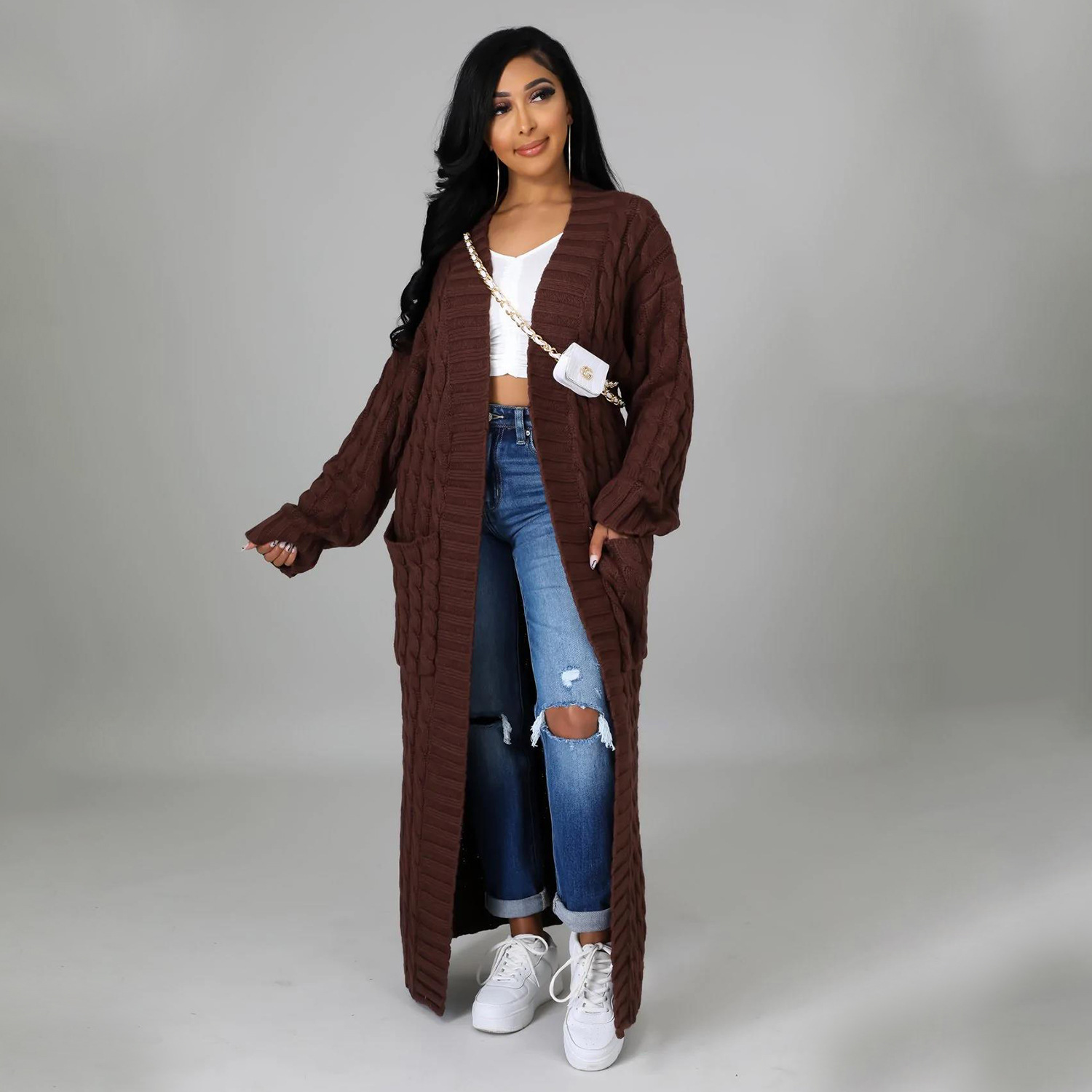 Long Sleeve Long Sweater Coat - Sweaters - Uniqistic.com