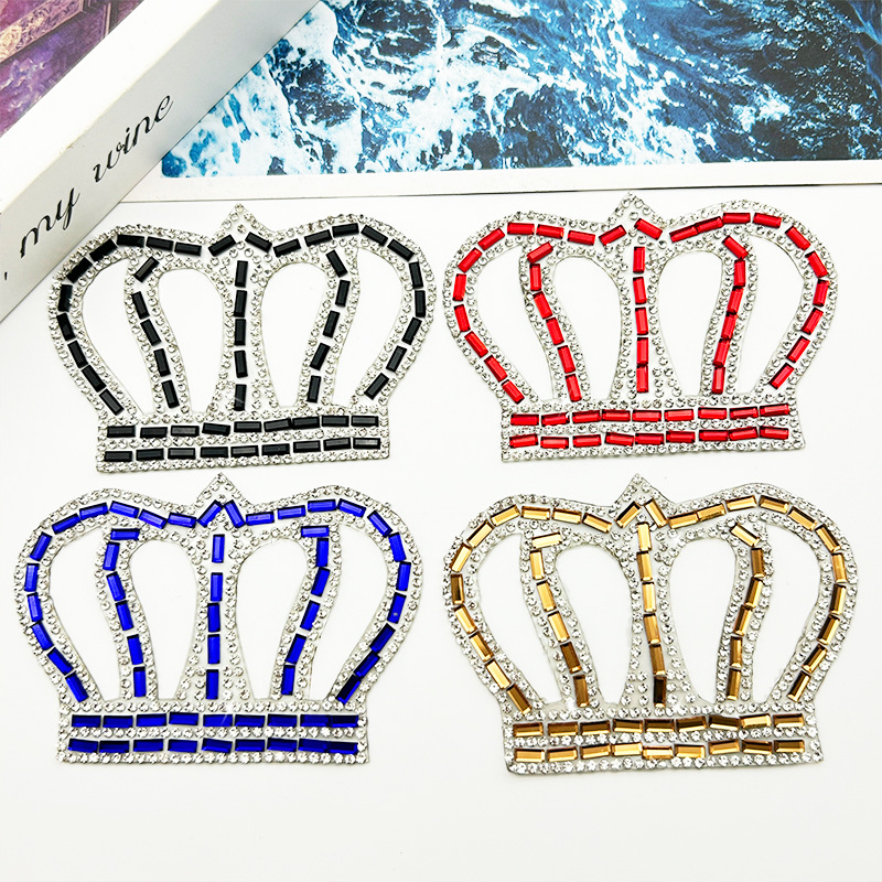 Joyas de diamante de corona accesorios de ropa parche autoadhesivo zapatos sombreros diamante de cristal DiDi joyas de decoración diamante