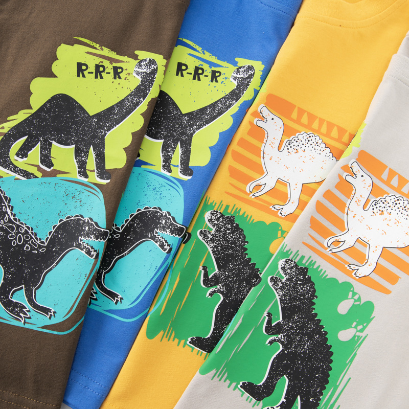 Betop ropa para niños verano nueva ropa para niños camiseta de manga corta para niños dibujos animados de dinosaurios para niños ropa para bebés fuente de Douyin