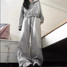 欧货慵懒风运动套装女秋季韩版宽松卫衣时尚网红休闲两件套跑步服