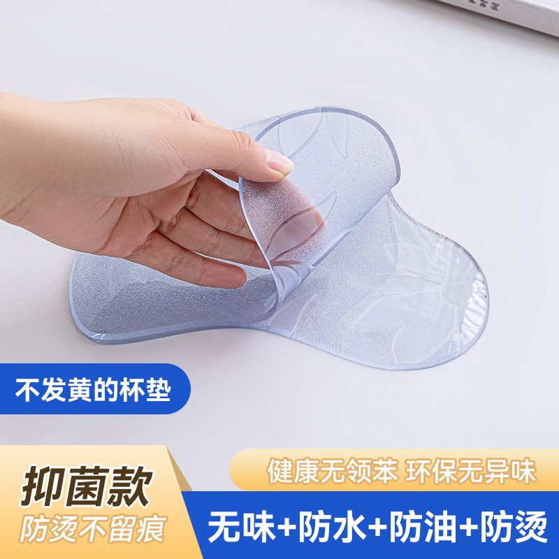 Cojín de vidrio suave de PVC de forma especial, esteras de vidrio suave, esteras de comedor impermeables a prueba de aceite antideslizante, esteras de comedor domésticas, esteras de mesa de comedor modernas y simples