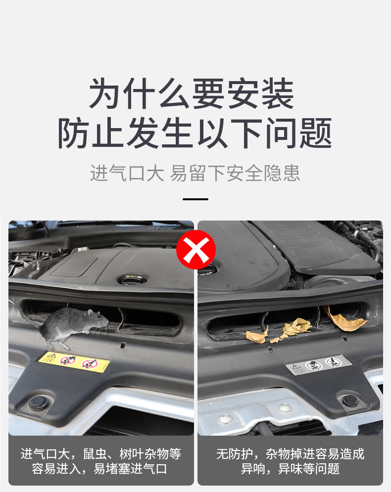 Suitable for Mercedes-Benz Engine Air Intake Masks, Glc/C-Class/E-Class Grille Insect-Proof Net, Air Intake Port Special Dust-Proof Net