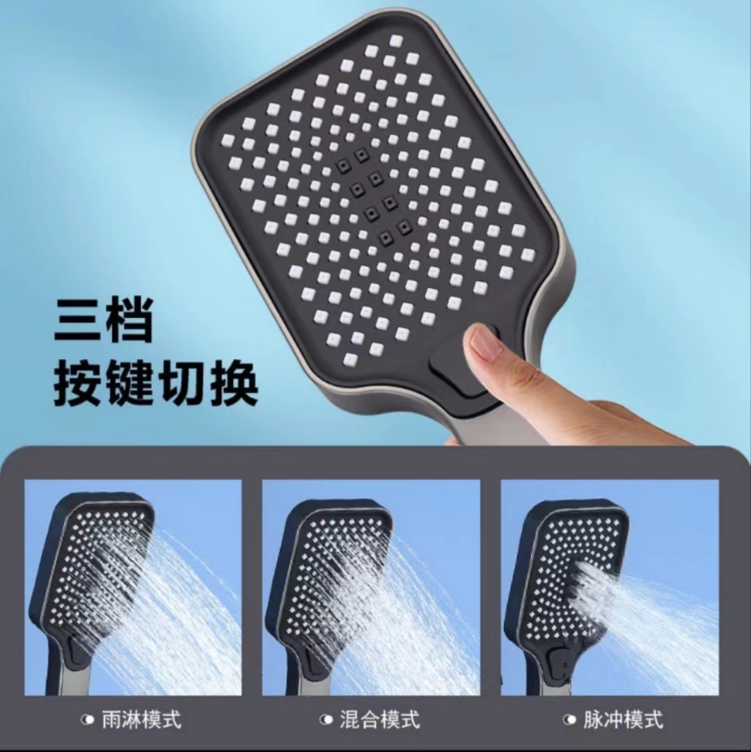 Ducha digital auténtica con temperatura constante, conjunto de ducha de bronce, ducha de lluvia gris, baño de presión de baño