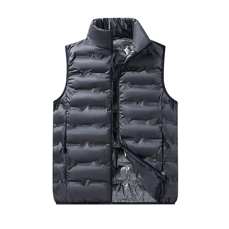 Chaqueta de plumón sin mangas al aire libre invierno de trabajo chaleco de hombro de grafeno chaleco de plumón de hombre personalizado image 9