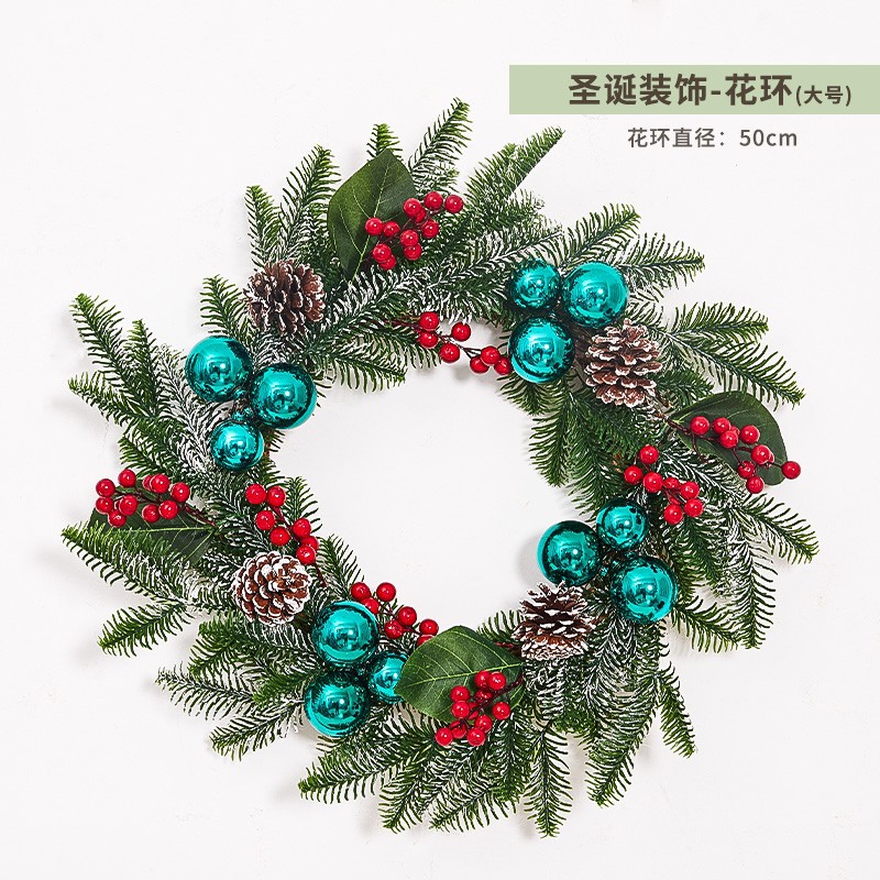 Navidad Rama de pino ratán Garland cuerno de ratán al revés árbol de ratán colgante de pared hotel centro comercial ventana decoración de Navidad