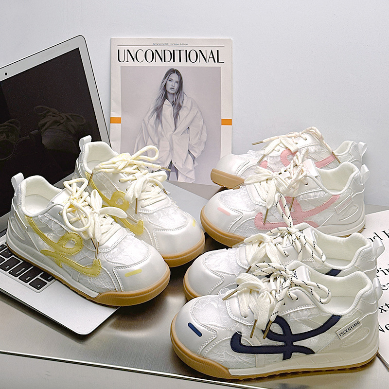 A9923 2025 Summer New Mesh Thick-soled Increased Torre Shoes Women's All-match Breathable Casual sneaker Women