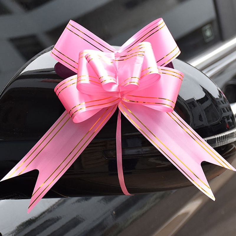 Manufacturer wholesale wedding car decoration latte art large size 50CM hand-drawn bouquet gift box packaging 10 bow lace flowers