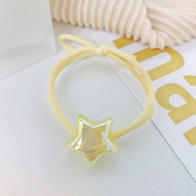 Estrella de pentacos dulce y linda línea de cabeza de niña creativa de alta moda elástica anillo de pelo fresco estudiantes de cola de caballo