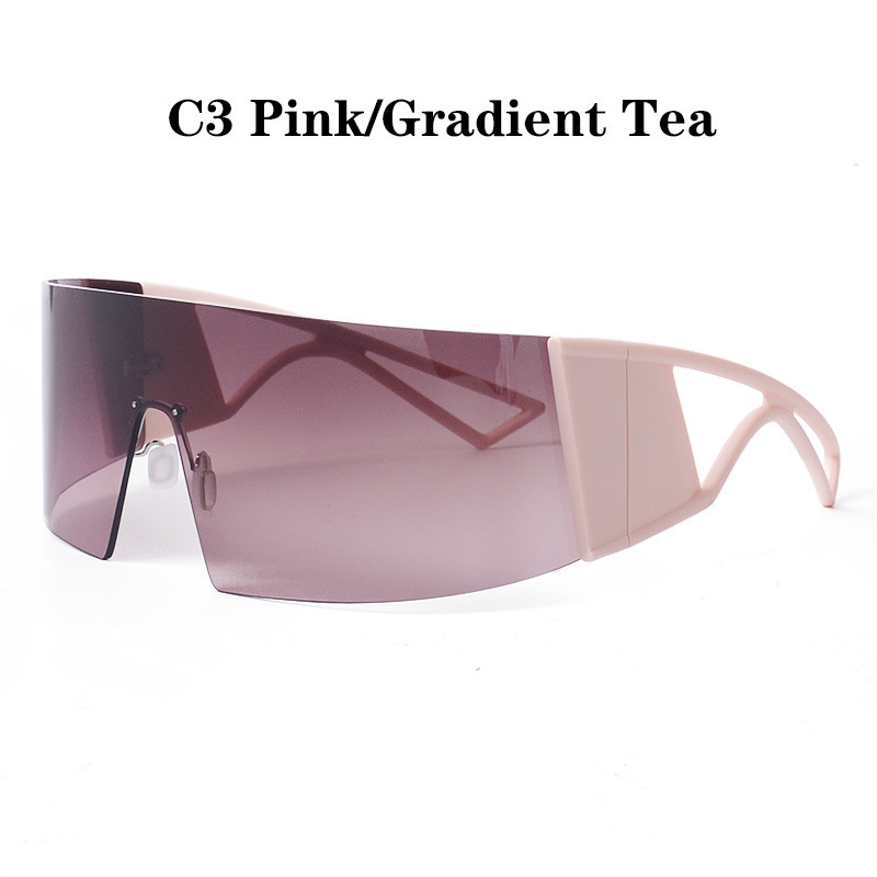 2021 New Fashionable Large Frameless One Piece Men's and Women's Sunglasses Windshields_voghion.com