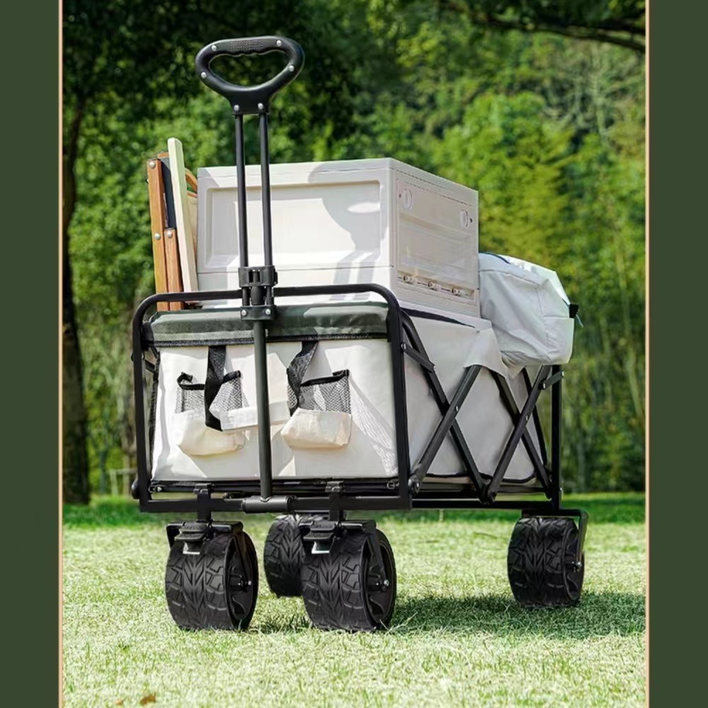 Wholesale 5inch 10inch Folding Camper Cart with Swivel Wheels, Sturdy and Durable Trolley 8inch Small Trailer