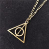 Retro accessory, triangle, pendant, necklace, European style