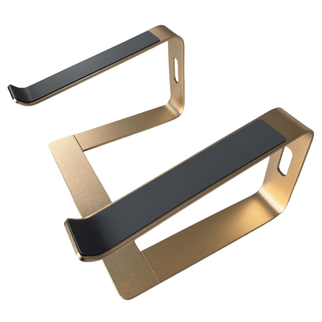 Soporte para computadora portátil con refrigeración, desmontable, portátil para viajes de negocios, soporte para computadora portátil de aleación de aluminio, soporte elevado