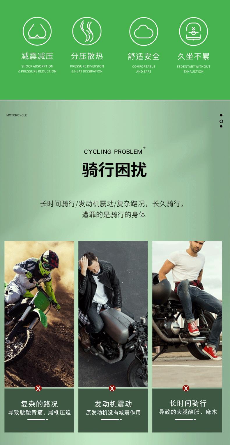 Cross-border Amazon 3D anti-gravity inflatable Harley motorcycle seat cover shock-absorbing breathable electric vehicle summer seat cushion