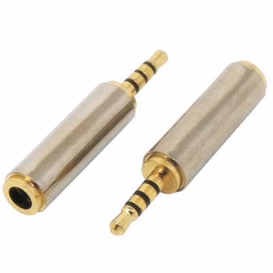 DC2.5公转3.5母 2.5四极公转3.5四级母座 音频转接头