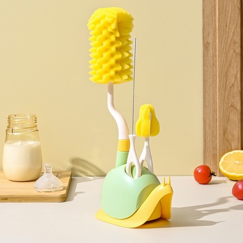 Infant sponge bottle brush, nipple brush, artifact kitchen cleaning brush, straw brush, wide diameter cup brush, can be wholesaled