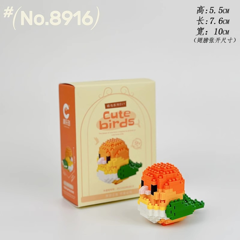 Compatible con Lego dibujos animados lindo muñeca montaje de bloques de construcción juguete decoración de escritorio caja ciega puesto al por mayor