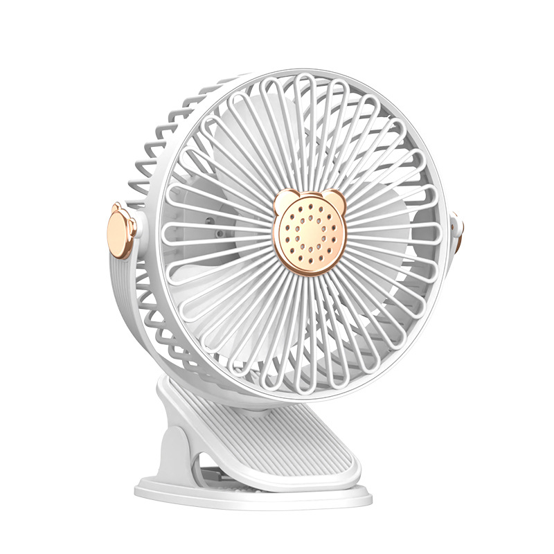 Mini ventilador de clip de escritorio doméstico pequeño ventilador dormitorio de estudiantes de 6 pulgadas lámpara USB recargable ventilador fotoeléctrico transfronterizo